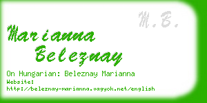 marianna beleznay business card